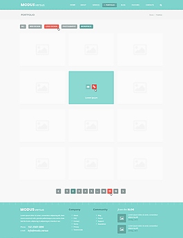 扁平化网站模板图片