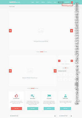 扁平化网站模板图片