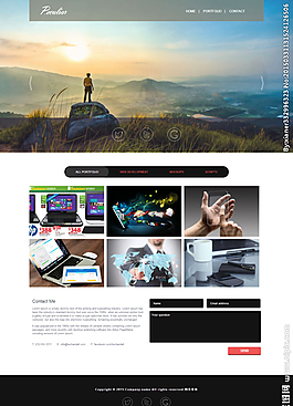 奔跑的男孩网页模板图片