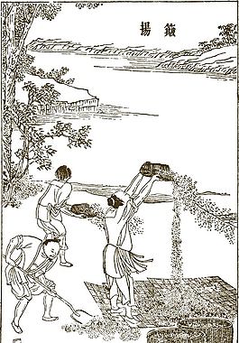 水稻扬簸