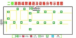 隆达康二楼消防示意图