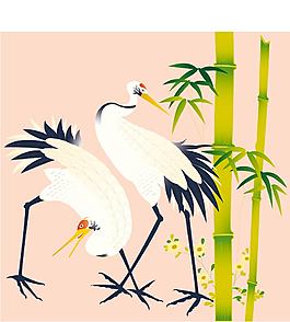 矢量丹顶鹤贴图