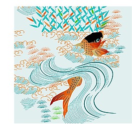 创意插画金鱼
