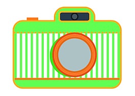 斑马线矢量简易相机扁平图