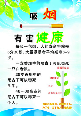 吸烟有害健康公益展板设计