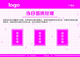超市商场百货值班经理展板