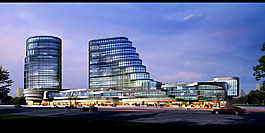 城市购物中心夜景