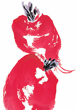 萝卜水墨画