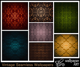 欧式彩色花纹矢量图