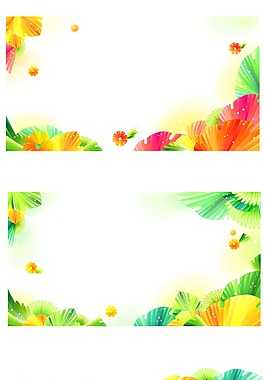 五彩缤纷叶子标题背景矢量文件