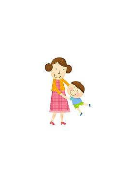 卡通母子图片 卡通母子素材 卡通母子模板免费下载 六图网