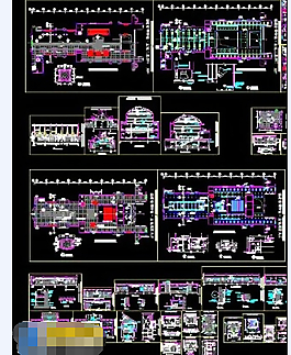 福建省博物馆cad施工设计工程图纸