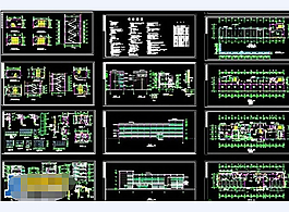 大学学校浴室cad建筑施工工程图