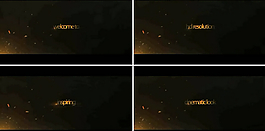 灰烬粒子字幕展示片头ae片头