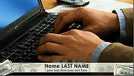 钞票样式的字幕条动画