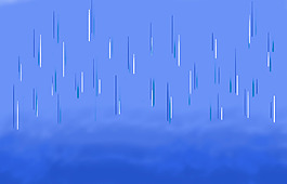 手绘雨天