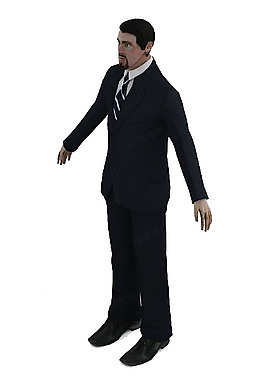站姿男人max人物3d模型