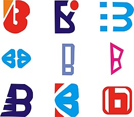 B字母LOGO设计素材