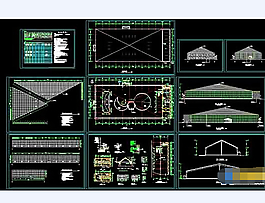 海珍品养殖大棚结构cad建筑施工图纸