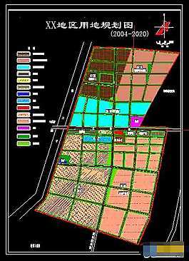某地区建筑用地总体远期规划cad图纸