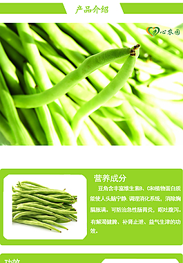 蔬菜豆角淘宝页面设计