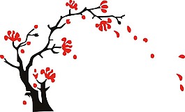 亚克力墙贴梅花图案