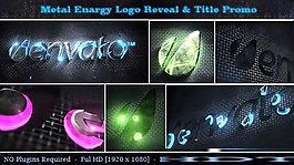 金属质感Logo演绎动画AE模板