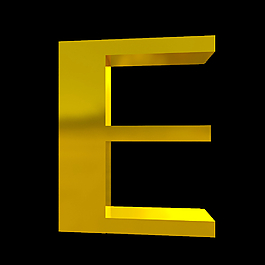 3D字体E图片
