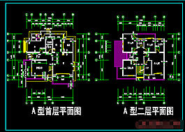 CAD别墅平面图