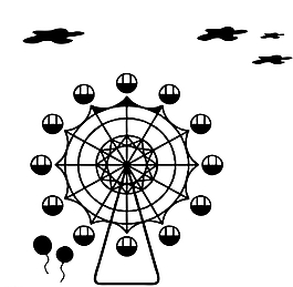 卡通摩天轮图片