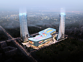 商业综合体效果图图片