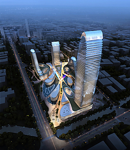 商业综合体效果图图片