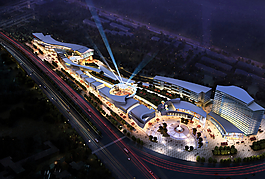 商业综合体效果图图片