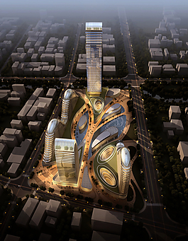 商业综合体效果图图片