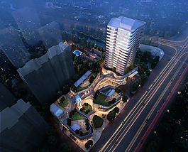 商业综合体效果图图片