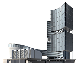 商业楼建筑模型图片