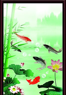 游鱼壁纸图片 游鱼壁纸素材 游鱼壁纸模板免费下载 六图网