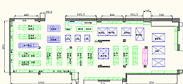 超市货架CAD平面图图片