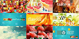 超棒方格转场样式的图片切换组合AE模板