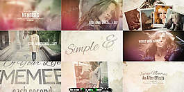 怀旧美好的彩色柔光装饰AE内容展示