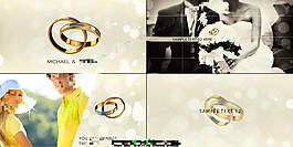 婚戒主题的爱情婚礼幻灯内容展示AE模板