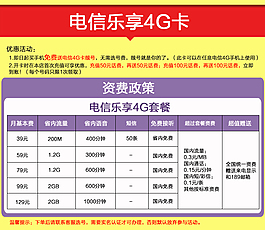 电信乐享4G卡  电信卡
