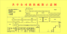 消防疏散示意图图片