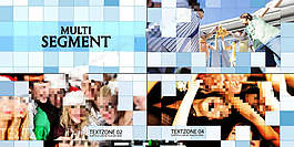 清新蓝色方格闪烁内容展示AE模板