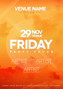 多彩海报设计模板