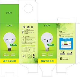LDE球泡灯包装展开图