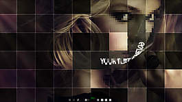 方格闪烁图文展示AE模板