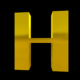 3D字体H图片
