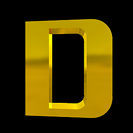 3D字体D图片