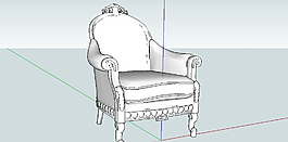 欧式座椅白模图片